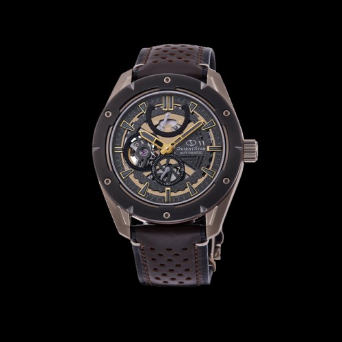 ORIENT STAR: Mechanical Sports Watch, Leather Strap - 43.2mm (RE-AV0A04B)
